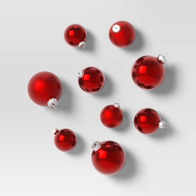 42pc Round Glass Christmas Tree Ornament Set - Wondershop™ 10 42pc Round Glass Christmas Tree Ornament Set - Wondershop™ - Image 10