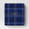 30” 25 Sq Ft Christmas Roll Wrap Blue Plaid - Wondershop™