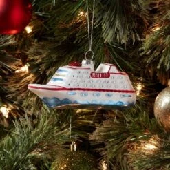 Glass Cruise Ship Christmas Tree Ornament - Wondershopâ˘