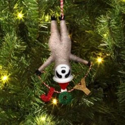 Christmas Felted Wool Sloth Joy Ornament - Wondershopâ˘